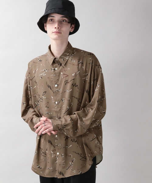 RAGEBLUE(レイジブルー)の「ラグイージー/総柄デザインシャツ(シャツ/ブラウス・メンズ・ダークグリーン/ブラック/ホワイト/ブラウン・MEDIUM/LARGE)」の17枚目の写真