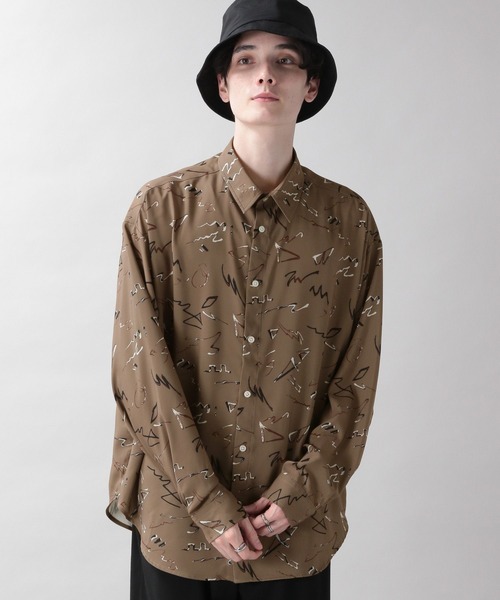 RAGEBLUE(レイジブルー)の「ラグイージー/総柄デザインシャツ(シャツ/ブラウス・メンズ・ダークグリーン/ブラック/ホワイト/ブラウン・MEDIUM/LARGE)」の18枚目の写真