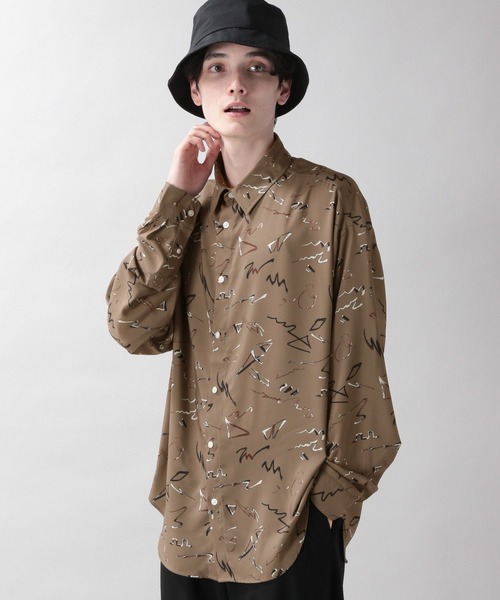 RAGEBLUE(レイジブルー)の「ラグイージー/総柄デザインシャツ(シャツ/ブラウス・メンズ・ダークグリーン/ブラック/ホワイト/ブラウン・MEDIUM/LARGE)」の19枚目の写真