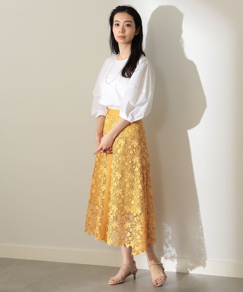 Demi-LuxeBEAMS/ランタンスリーブブラウス