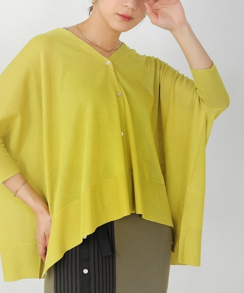 Bou Jeloud（ブージュルード）の「BOXシルエットショートカーディガン（カーディガン/ボレロ・レディース・イエロー/ブラック/グレイッシュベージュ/ブルー/ベージュ/オレンジ・FREE）」の6枚目の写真