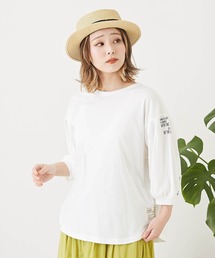 CUBE SUGAR（キューブシュガー）の「リサイクル天竺前後着パフスリーブTシャツ（Tシャツ/カットソー）」