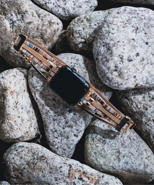 zandy(ズィーアンドワイ)の「zandy ズィー・アンド・ワイ/ Apple Watch【レザーブレスレットバンド】 アップルウォッチバンド 革ブレスレットベルト ハンドメイド //// leather3(デジタル腕時計・メンズ・マルチ/グレー/ベージュ・S/M)」の12枚目の写真