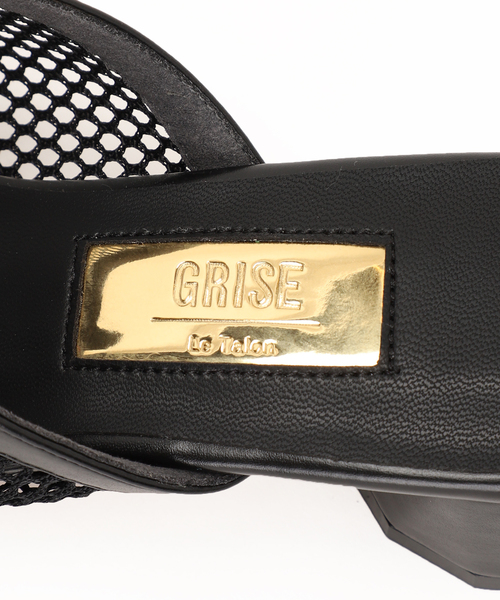 GRISE(グリーズ)の「GRISE 4cmスクエアラインイリメッシュミュール(その他シューズ・レディース・ベージュ/ブラック×ブラック・LARGE/MEDIUM/X-LARGE/SMALL)」の10枚目の写真
