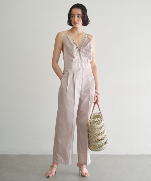 GALLARDAGALANTE（ガリャルダガランテ）の「クロスキャミオールインワン（つなぎ/オールインワン・レディース・ブラック/ベージュ・0/1）」の3枚目の写真