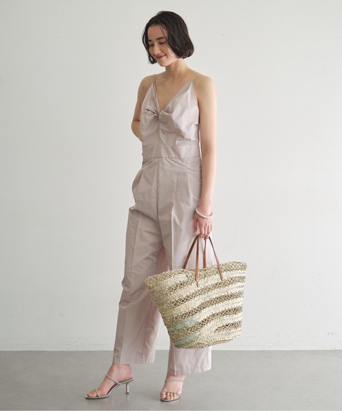 GALLARDAGALANTE（ガリャルダガランテ）の「クロスキャミオールインワン（つなぎ/オールインワン・レディース・ブラック/ベージュ・0/1）」の4枚目の写真