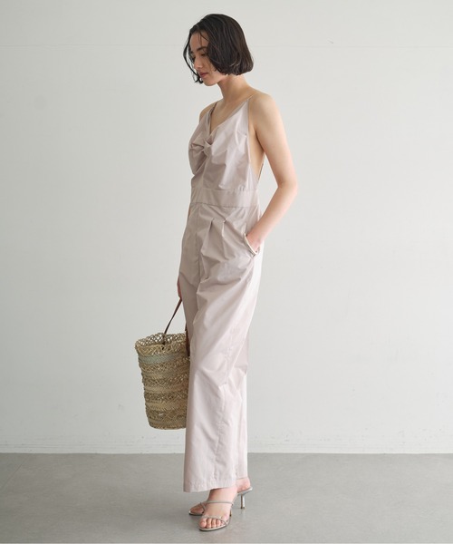 GALLARDAGALANTE（ガリャルダガランテ）の「クロスキャミオールインワン（つなぎ/オールインワン・レディース・ブラック/ベージュ・0/1）」の5枚目の写真