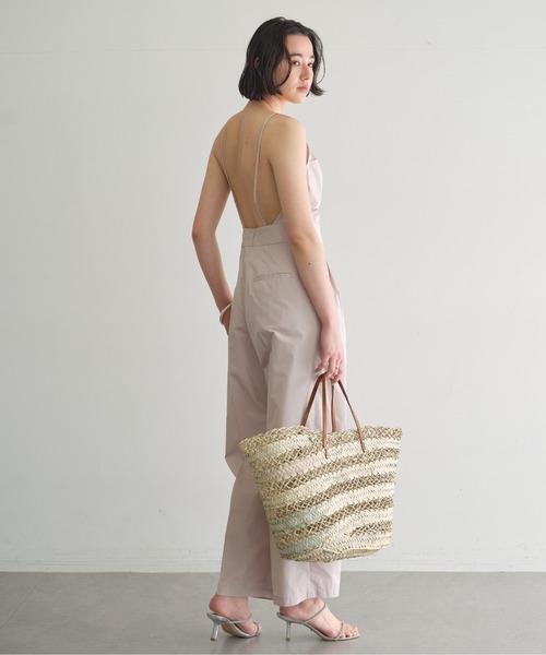 GALLARDAGALANTE（ガリャルダガランテ）の「クロスキャミオールインワン（つなぎ/オールインワン・レディース・ブラック/ベージュ・0/1）」の6枚目の写真