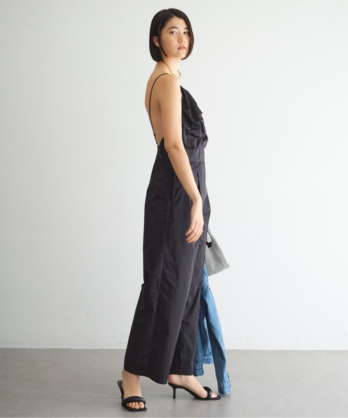 GALLARDAGALANTE（ガリャルダガランテ）の「クロスキャミオールインワン（つなぎ/オールインワン・レディース・ブラック/ベージュ・0/1）」の9枚目の写真