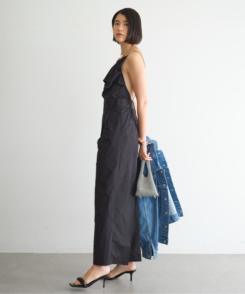 GALLARDAGALANTE（ガリャルダガランテ）の「クロスキャミオールインワン（つなぎ/オールインワン・レディース・ブラック/ベージュ・0/1）」の11枚目の写真