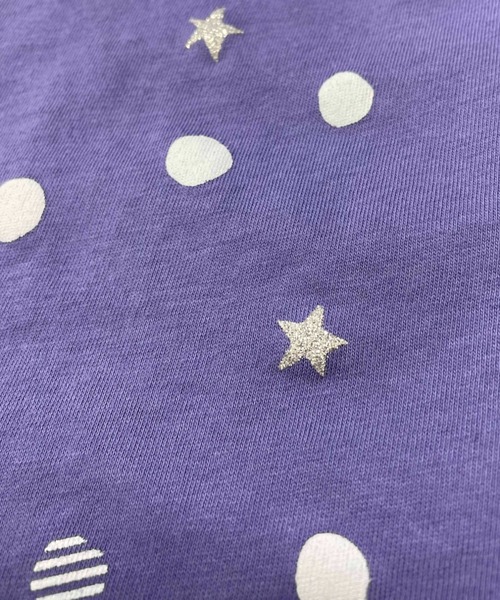 HAKKA KIDS（ハッカキッズ）の「ドットラメスターストライププリントワンピース（ワンピース・キッズ・チャコール/パープル・110cm/100cm/130cm/120cm）」の12枚目の写真