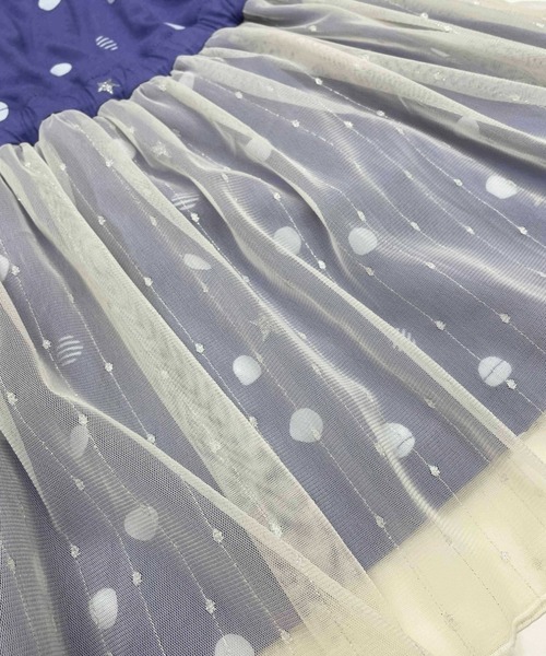 HAKKA KIDS（ハッカキッズ）の「ドットラメスターストライププリントワンピース（ワンピース・キッズ・チャコール/パープル・110cm/100cm/130cm/120cm）」の14枚目の写真