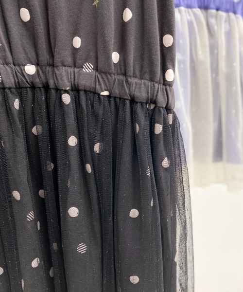 HAKKA KIDS（ハッカキッズ）の「ドットラメスターストライププリントワンピース（ワンピース・キッズ・チャコール/パープル・110cm/100cm/130cm/120cm）」の11枚目の写真