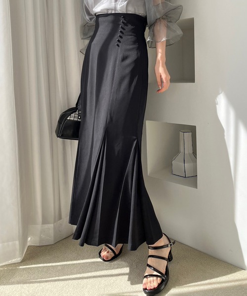 one after another NICE CLAUP（ワンアフターアナザーナイスクラップ）の「【サイズ展開あり】美シルエットマーメイドスカート（スカート・レディース・ブラック/ピンク/ラベンダー/アイボリー・SMALL/MEDIUM）」の19枚目の写真