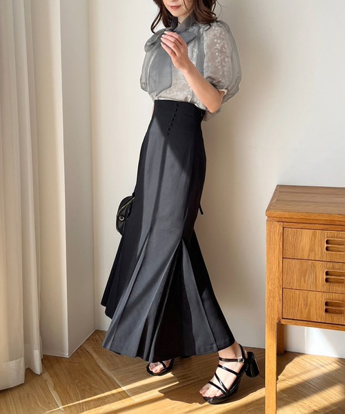 one after another NICE CLAUP（ワンアフターアナザーナイスクラップ）の「【サイズ展開あり】美シルエットマーメイドスカート（スカート・レディース・ブラック/ピンク/ラベンダー/アイボリー・SMALL/MEDIUM）」の10枚目の写真