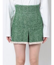 EMODA（エモダ）の「TWEED TUCK MINI SK（スカート）」