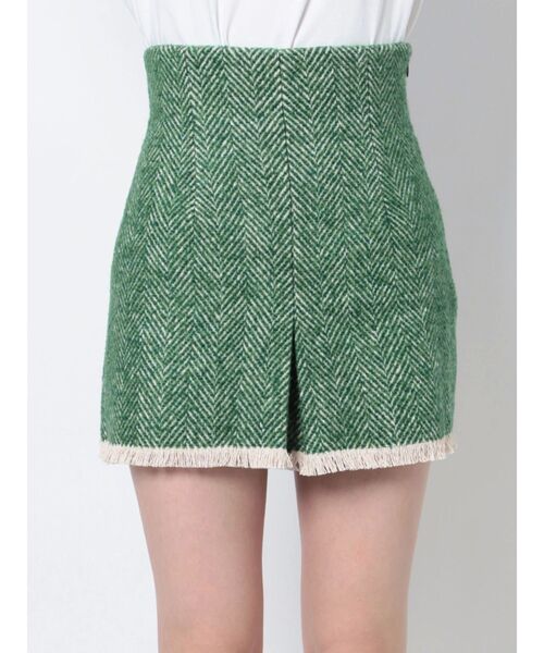 EMODA（エモダ）の「TWEED TUCK MINI SK（スカート・レディース・ブラック/グリーン/ベージュ・SMALL/MEDIUM）」の5枚目の写真