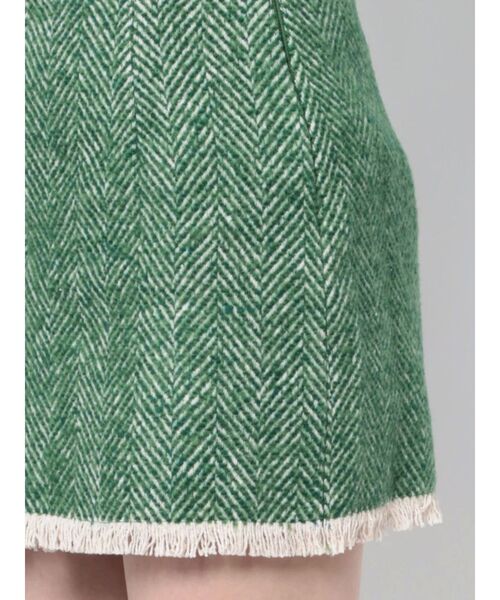 EMODA（エモダ）の「TWEED TUCK MINI SK（スカート・レディース・ブラック/グリーン/ベージュ・SMALL/MEDIUM）」の10枚目の写真