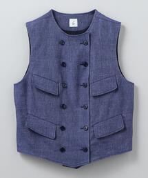 6（ロク）の「＜6(ROKU)＞RAYON COTTON ASA VEST/ベスト（ベスト