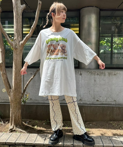 Candy Stripper（キャンディストリッパー）の「CANDY TEDDY CLUB BIGBIG Tシャツ（Tシャツ/カットソー・レディース・レッド/ブラック/イエロー/オフホワイト・2）」の13枚目の写真
