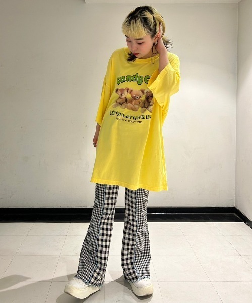 Candy Stripper（キャンディストリッパー）の「CANDY TEDDY CLUB BIGBIG Tシャツ（Tシャツ/カットソー・レディース・レッド/ブラック/イエロー/オフホワイト・2）」の16枚目の写真