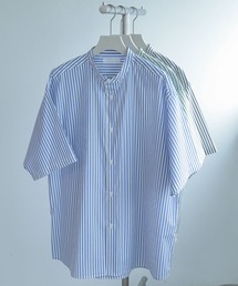 SENSE OF PLACE by URBAN RESEARCH | 『イージーケア』ストライプバンドカラーシャツ(5分袖)(シャツ/ブラウス)