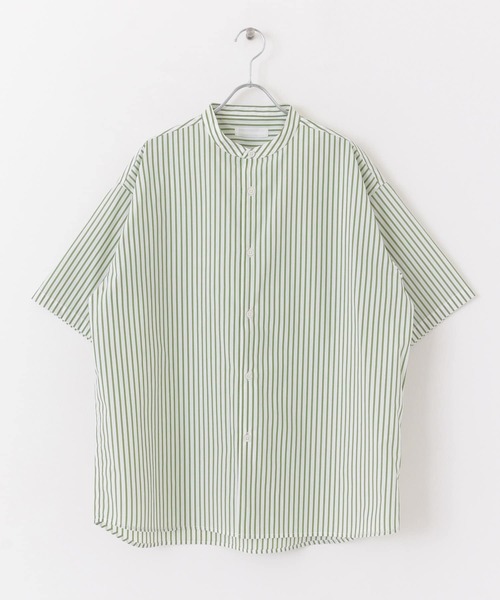 SENSE OF PLACE by URBAN RESEARCH（センスオブプレイスバイアーバンリサーチ）の「『イージーケア』ストライプバンドカラーシャツ(5分袖)（シャツ/ブラウス・メンズ・その他2/その他3/その他1・LARGE/MEDIUM）」の18枚目の写真