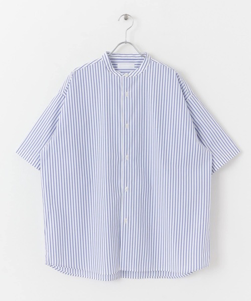 SENSE OF PLACE by URBAN RESEARCH（センスオブプレイスバイアーバンリサーチ）の「『イージーケア』ストライプバンドカラーシャツ(5分袖)（シャツ/ブラウス・メンズ・その他2/その他3/その他1・LARGE/MEDIUM）」の20枚目の写真