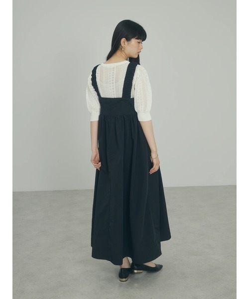 armonia（アルモニーア）の「a.肩ひもギャザーノースリワンピース（ワンピース・レディース・ブラック/ベージュ・FREE）」の4枚目の写真