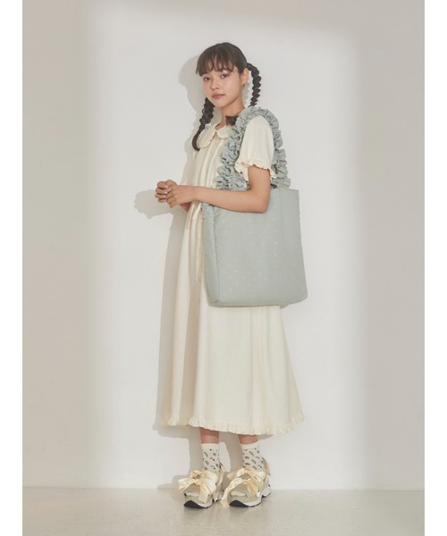 merry jenny(メリージェニー)の「くしゅくしゅショルダートート(トートバッグ・レディース・ブラック/アイボリー/ミント・FREE)」の22枚目の写真