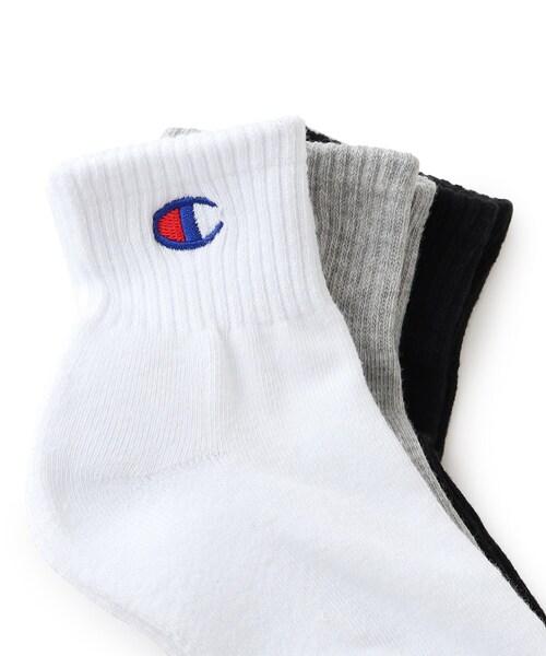Champion(チャンピオン)の「【Champion/チャンピオン】クオーターレングス3足セット(ソックス/靴下・キッズ・ホワイト系その他7・00)」の5枚目の写真