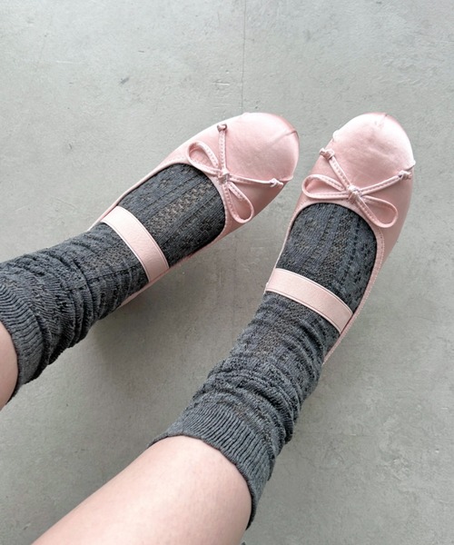 Loueme(ルエム)の「ストラップバレエシューズ(バレエシューズ・レディース・ピンク/アイボリー/ブルー・23.5cm/24.5cm)」の1枚目の写真