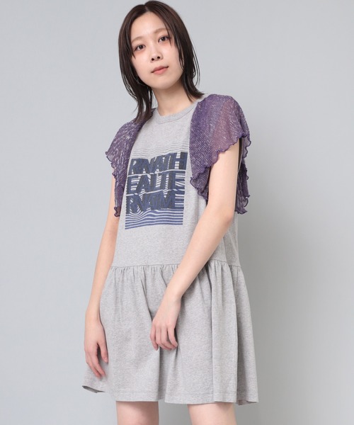 RNA(アールエヌエー)の「D1622 グリッターレースコンビワンピ(ワンピース・レディース・ホワイト/ブラック/杢グレー・MEDIUM)」の3枚目の写真