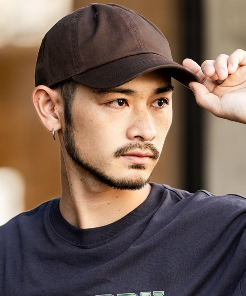 newhattan(ニューハッタン)の「NEWHATTAN ニューハッタン Baseball Low Cap -twill- ツイル ベースボール ローキャップ(キャップ・メンズ・オリーブ/グレイッシュブルー/デザートカモ/シャーベット/グレー/チャコール/グレー系カモフラージュ/ネイビー/ベージュ/ブルーグレー/ナチュラル/ダークブラウン/オレンジ/ライトピンク/ブラック/コーラル/ホワイト/ダークグリーン/パープル/ウッドランド・FREE)」の7枚目の写真