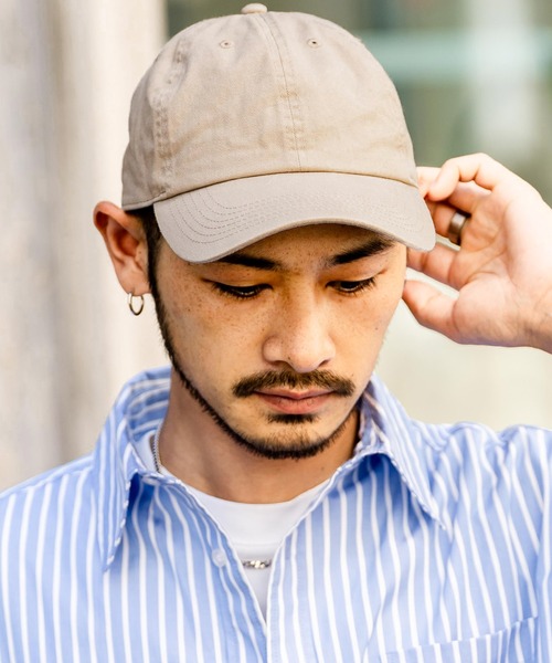 newhattan(ニューハッタン)の「NEWHATTAN ニューハッタン Baseball Low Cap -twill- ツイル ベースボール ローキャップ(キャップ・メンズ・オリーブ/グレイッシュブルー/デザートカモ/シャーベット/グレー/チャコール/グレー系カモフラージュ/ネイビー/ベージュ/ブルーグレー/ナチュラル/ダークブラウン/オレンジ/ライトピンク/ブラック/コーラル/ホワイト/ダークグリーン/パープル/ウッドランド・FREE)」の8枚目の写真