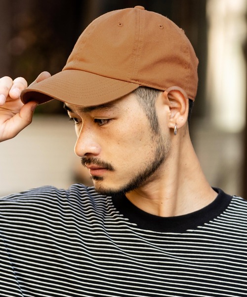 newhattan(ニューハッタン)の「NEWHATTAN ニューハッタン Baseball Low Cap -twill- ツイル ベースボール ローキャップ(キャップ・メンズ・オリーブ/グレイッシュブルー/デザートカモ/シャーベット/グレー/チャコール/グレー系カモフラージュ/ネイビー/ベージュ/ブルーグレー/ナチュラル/ダークブラウン/オレンジ/ライトピンク/ブラック/コーラル/ホワイト/ダークグリーン/パープル/ウッドランド・FREE)」の15枚目の写真