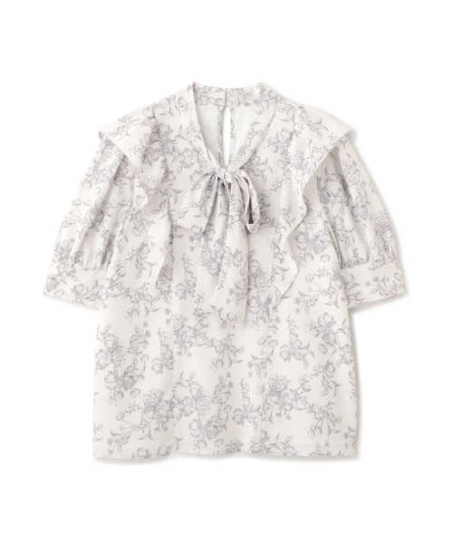 PROPORTION BODY DRESSING（プロポーションボディドレッシング）の「モノトーンブーケフラワーブラウス / 1213110411（シャツ/ブラウス・レディース・パープル/ホワイト系その他・SMALL/MEDIUM）」の9枚目の写真