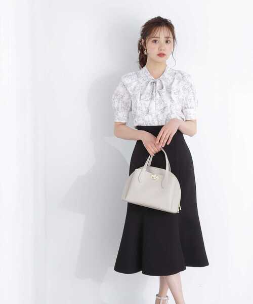 PROPORTION BODY DRESSING（プロポーションボディドレッシング）の「モノトーンブーケフラワーブラウス / 1213110411（シャツ/ブラウス・レディース・パープル/ホワイト系その他・SMALL/MEDIUM）」の5枚目の写真