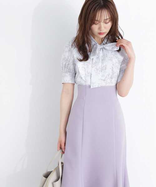 PROPORTION BODY DRESSING（プロポーションボディドレッシング）の「モノトーンブーケフラワーブラウス / 1213110411（シャツ/ブラウス・レディース・パープル/ホワイト系その他・SMALL/MEDIUM）」の20枚目の写真