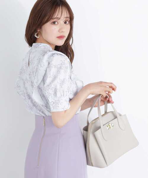 PROPORTION BODY DRESSING（プロポーションボディドレッシング）の「モノトーンブーケフラワーブラウス / 1213110411（シャツ/ブラウス・レディース・パープル/ホワイト系その他・SMALL/MEDIUM）」の22枚目の写真