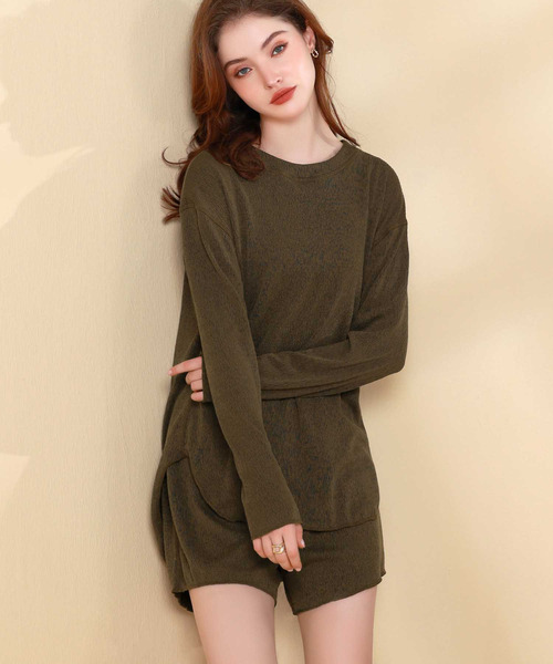 OSYAREVO(オシャレボ)の「水着 レディース 体型カバー ラッシュガード 4点セット タンキニ フィットネス 水陸両用 ビキニ ショートパンツ セットアップ セパレート(水着・レディース・グレー/カーキ/ベージュ/ブルー/ブラウン/ブラック/グレー系その他/ブルー系その他/ベージュ系その他/カーキ系/ブラウン系その他/ホワイト/ネイビー/レンガ/ミント/モカ・MEDIUM/X-LARGE/LARGE/SMALL/XX-LARGE)」の22枚目の写真