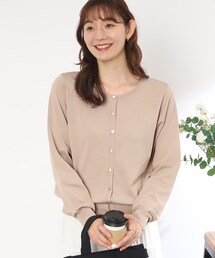ITS'DEMO（イッツデモ）の「◆【2サイズ展開/UVカット/アンチピリング/多機能/肌触りサラリ/寒暖差に】クルーニットカーディガン（カーディガン/ボレロ）」