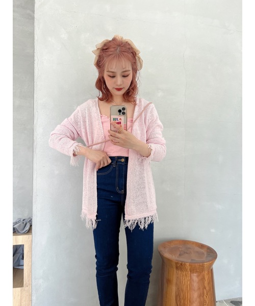 JUMELLE（ジュメロ）の「シアーリボンバレッタ（バレッタ/ヘアクリップ・レディース・ブラック/ベージュ・FREE）」の7枚目の写真