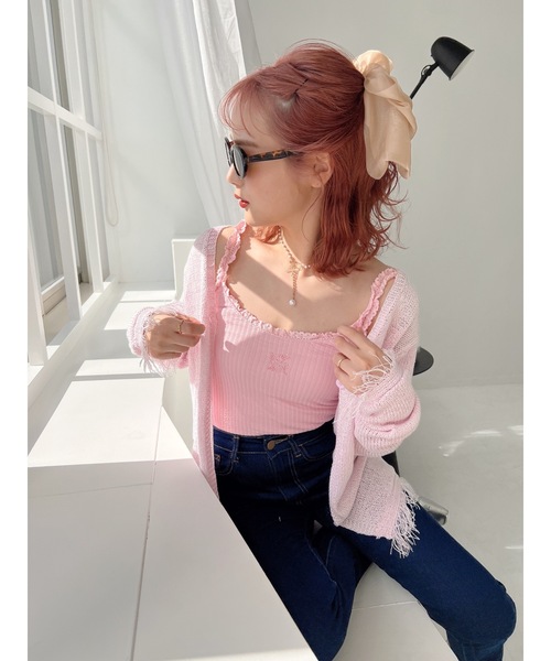 JUMELLE（ジュメロ）の「シアーリボンバレッタ（バレッタ/ヘアクリップ・レディース・ブラック/ベージュ・FREE）」の13枚目の写真