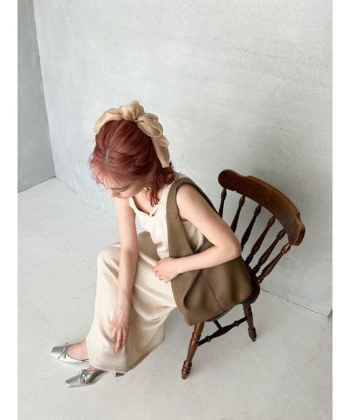 JUMELLE（ジュメロ）の「シアーリボンバレッタ（バレッタ/ヘアクリップ・レディース・ブラック/ベージュ・FREE）」の16枚目の写真