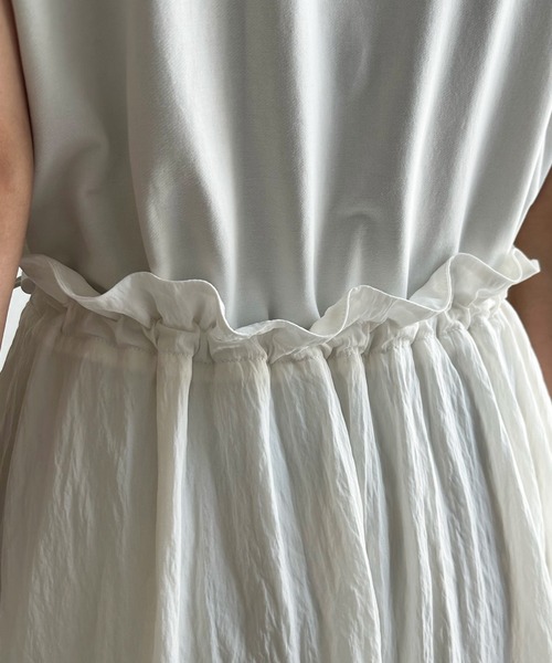 DouDou（ドゥドゥ）の「ドロストドッキングワンピース（ワンピース・レディース・ブラック/ホワイト・FREE）」の22枚目の写真