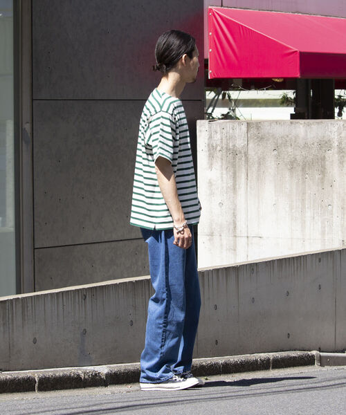 GLOSTER(グロスター)の「【GLOSTER/グロスター】バスクシャツ ボーダーTシャツ ショートスリーブ(Tシャツ/カットソー・メンズ・ネイビー/ホワイト系その他/グリーン系その他/ブルー系その他・S/M/L)」の10枚目の写真