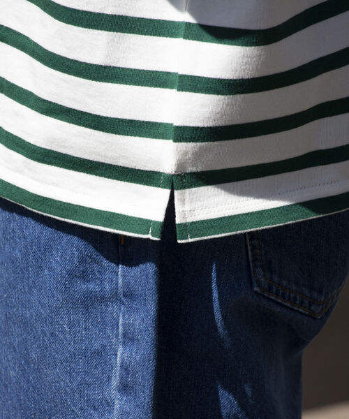 GLOSTER(グロスター)の「【GLOSTER/グロスター】バスクシャツ ボーダーTシャツ ショートスリーブ(Tシャツ/カットソー・メンズ・ネイビー/ホワイト系その他/グリーン系その他/ブルー系その他・S/M/L)」の11枚目の写真