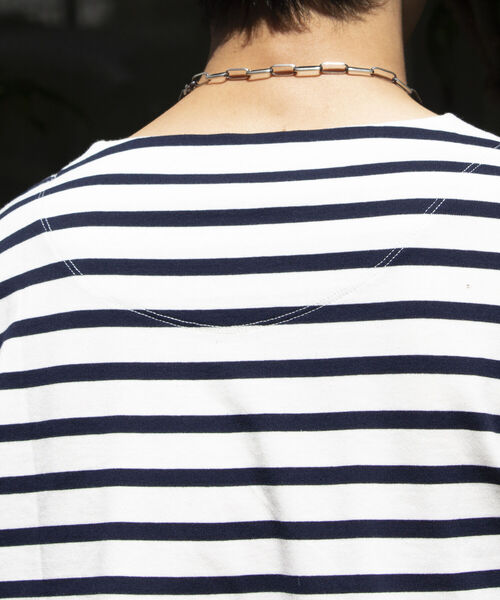 GLOSTER(グロスター)の「【GLOSTER/グロスター】バスクシャツ ボーダーTシャツ ショートスリーブ(Tシャツ/カットソー・メンズ・ネイビー/ホワイト系その他/グリーン系その他/ブルー系その他・S/M/L)」の13枚目の写真