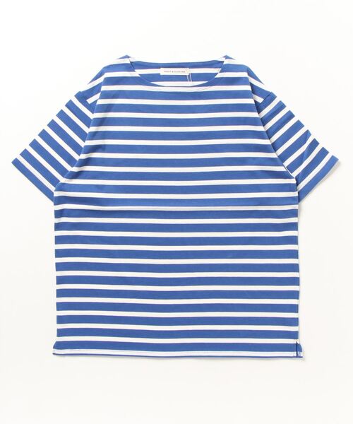 GLOSTER(グロスター)の「【GLOSTER/グロスター】バスクシャツ ボーダーTシャツ ショートスリーブ(Tシャツ/カットソー・メンズ・ネイビー/ホワイト系その他/グリーン系その他/ブルー系その他・S/M/L)」の7枚目の写真